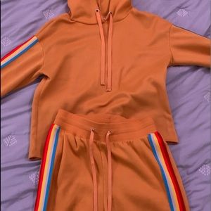 orange jogging set